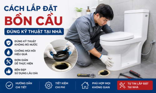 Cách lắp đặt bồn cầu đúng kỹ thuật tại nhà