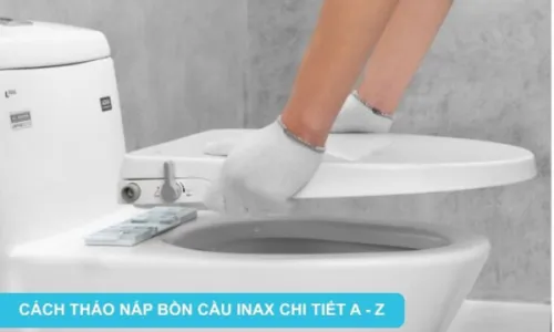 Cách tháo nắp bồn cầu INAX chi tiết