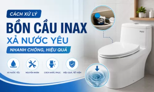 Cách xử lý bồn cầu INAX xả nước yếu nhanh chóng