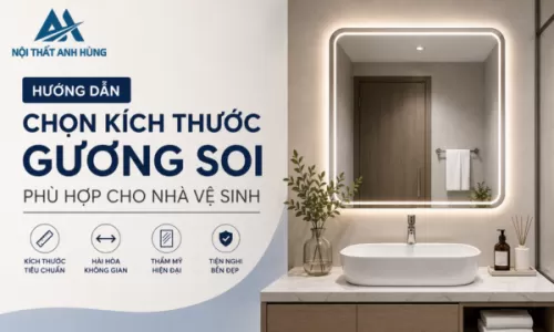 Hướng dẫn chọn kích thước sương soi phù hợp cho nhà vệ sinh