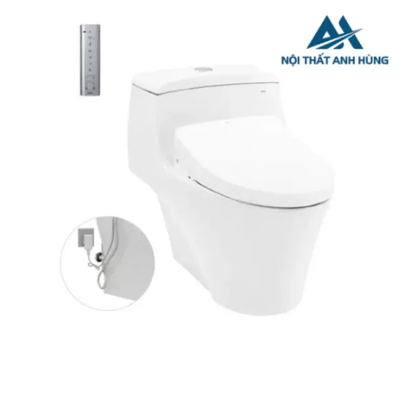 Bồn cầu TOTO MS823DRW11 1 khối nắp điện tử Washlet S7