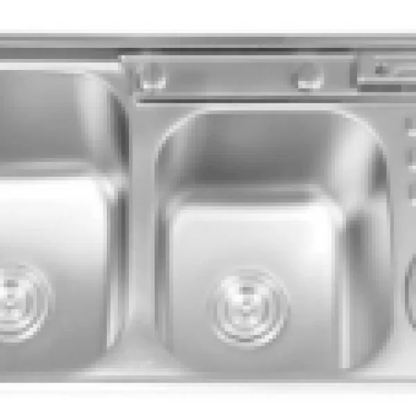 Chậu Rửa Chén 2 Hộc 1 Cánh Có Vắt Dao, Vắt Thớt Dorico DC-9245