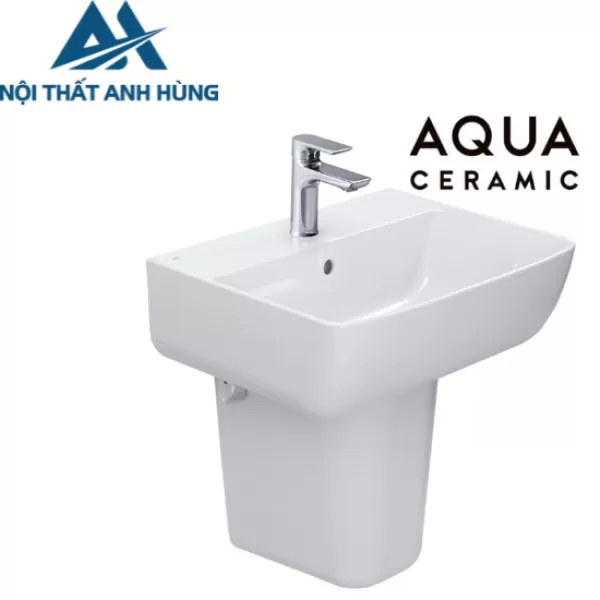 Lavabo Inax AL-312V/L-298VC Treo Tường Chân Ngắn Aqua Ceramic