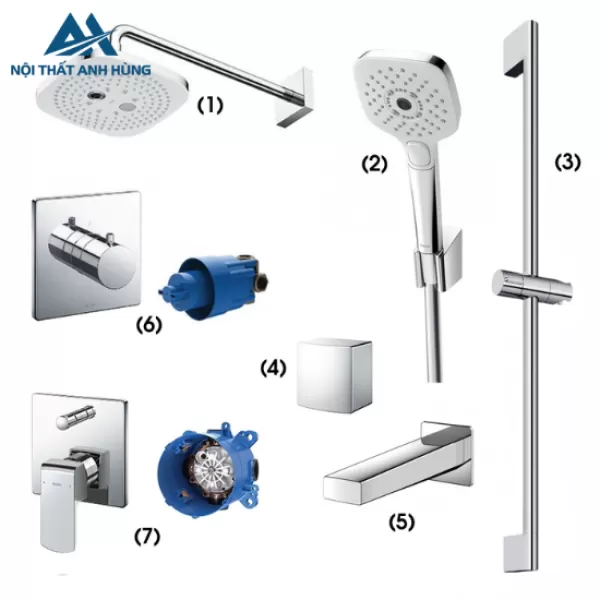 Sen tắm âm tường 3 đường nước nóng lạnh TOTO TBW02004A