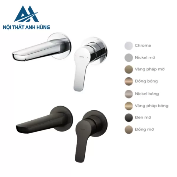 Vòi lavabo nóng lạnh gắn tường TOTO TLG03307BB