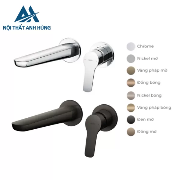 Vòi lavabo nóng lạnh gắn tường TOTO TLG03308BB