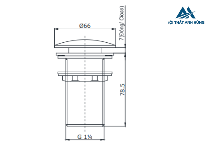 Bộ xả nhấn TOTO T6JV2N