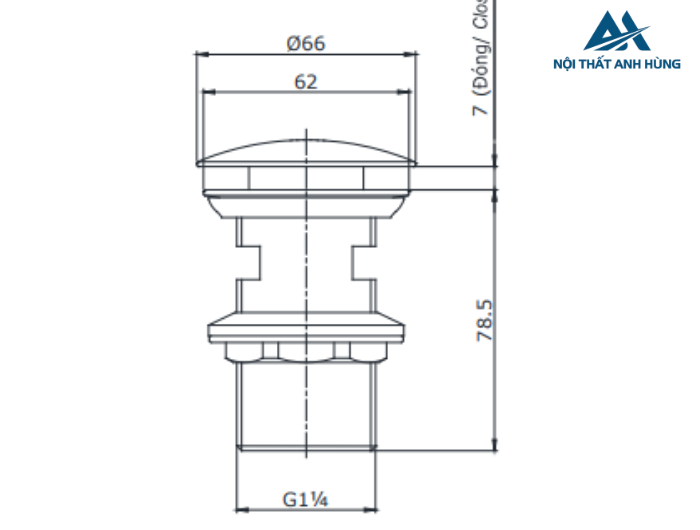 Bộ xả nhấn TOTO T6JV6