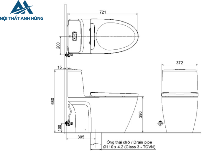 Bồn Cầu 1 Khối INAX ACT-902 + CW-H17VN Nắp Điện Tử Xả Cảm Ứng