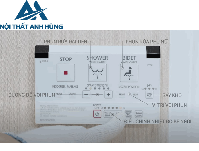 Bồn cầu 1 khối nắp điện tử INAX AC-1052 + CW-KA22AVN