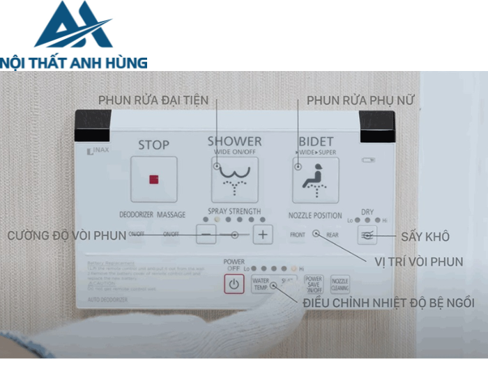 Bồn cầu 1 khối nắp điện tử INAX AC-900R + CW-KA22AVN