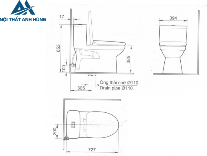 Bồn cầu 1 khối nắp điện tử INAX AC-969A + CW-H20VN