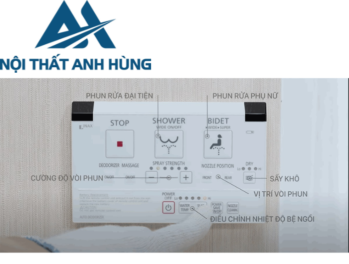 Bồn cầu 2 khối nắp điện tử INAX AC-832 + CW-KA22AVN