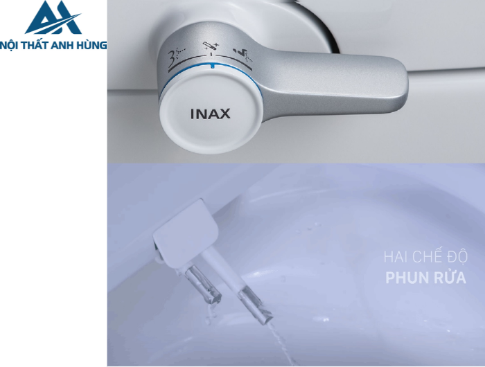 Bồn cầu 2 khối nắp rửa cơ INAX AC-700A + CW-S32VN
