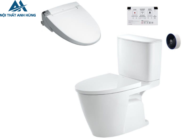 Bồn cầu 2 khối xả cảm ứng nắp điện tử INAX ACT-602 + CW-KA22AVN