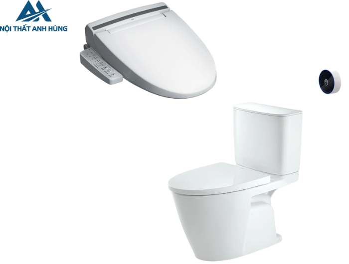 Bồn cầu 2 khối xả cảm ứng nắp điện tử INAX ACT-602 + CW-KB22AVN