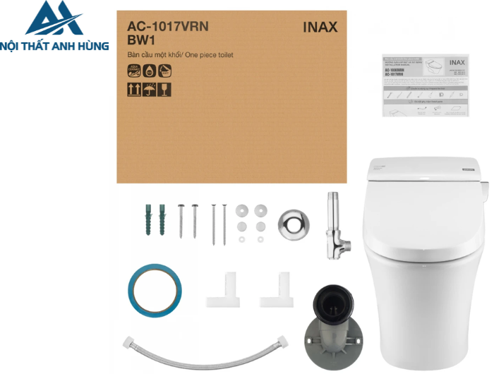 Bồn Cầu INAX AC-1017VRN 1 Khối Aqua Ceramic Xả Gạt
