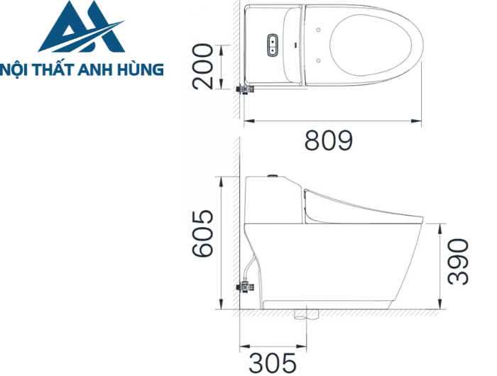 Bồn Cầu INAX AC-1032VN 1 Khối Nắp Êm Aqua Ceramic