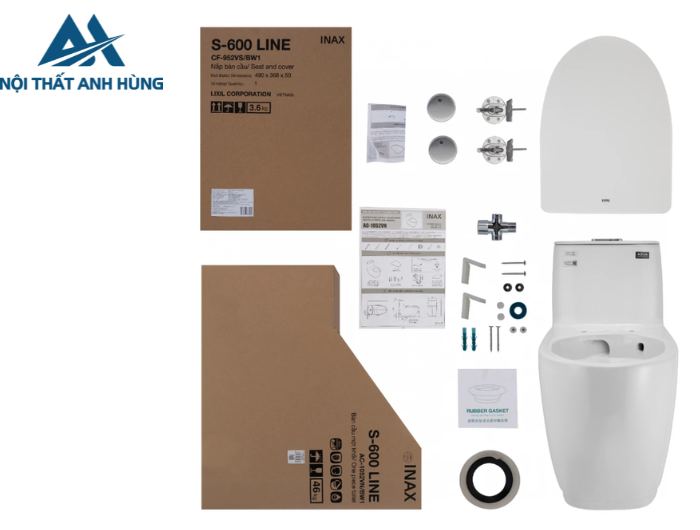 Bồn Cầu INAX AC-1052VN 1 Khối Nắp Êm