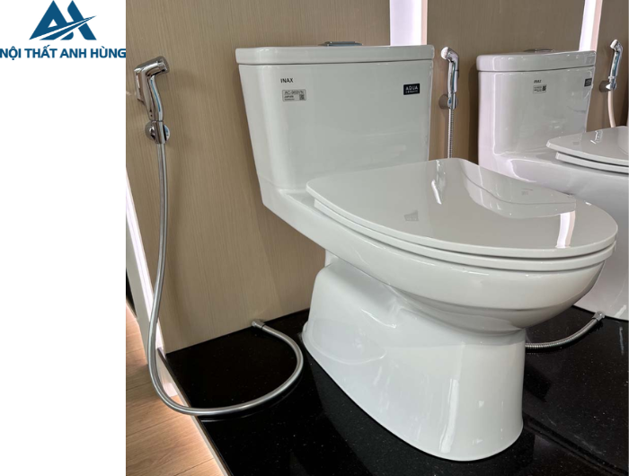Bồn Cầu INAX AC-969VN-2 1 Khối Aqua Ceramic Nắp Mỏng Đóng Êm