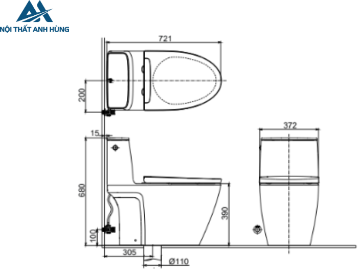 Bồn Cầu INAX ACT-902VN 1 Khối Dòng S200 Xả Không Chạm