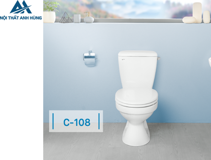 Bồn Cầu INAX C-108VAN  2 Khối Xả Nhấn Nắp Êm
