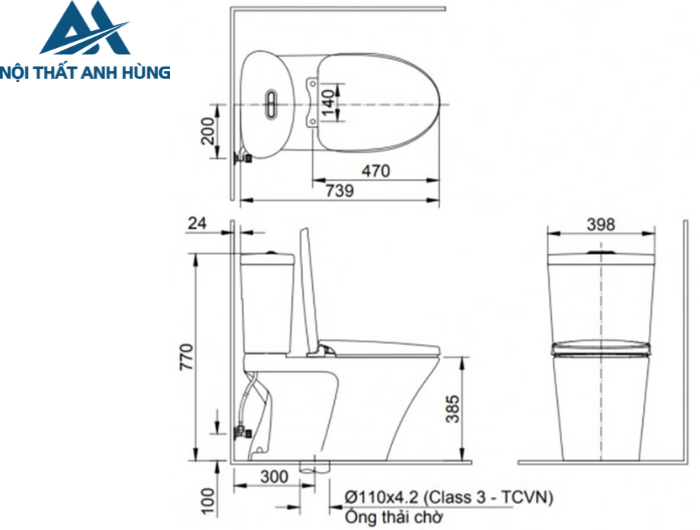 Bồn Cầu Nắp Điện Tử INAX AC-700A + CW-H17VN