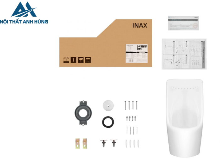 Bồn Tiểu Nam Inax U-431VR Treo Tường Vành Rim