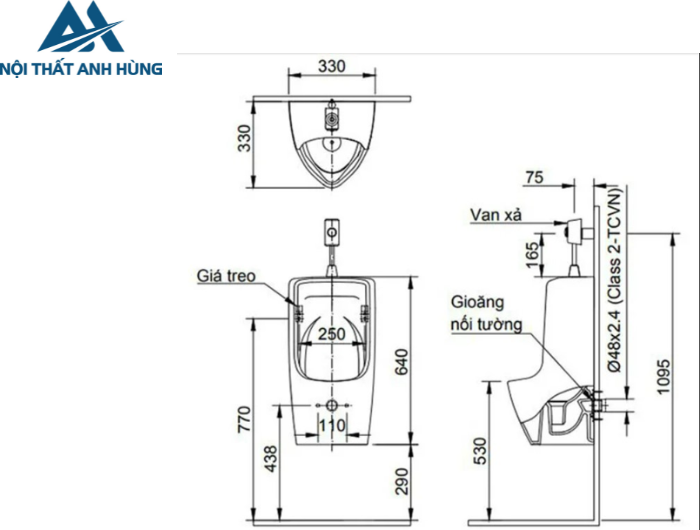Bồn tiểu treo tường INAX AU-431VAC