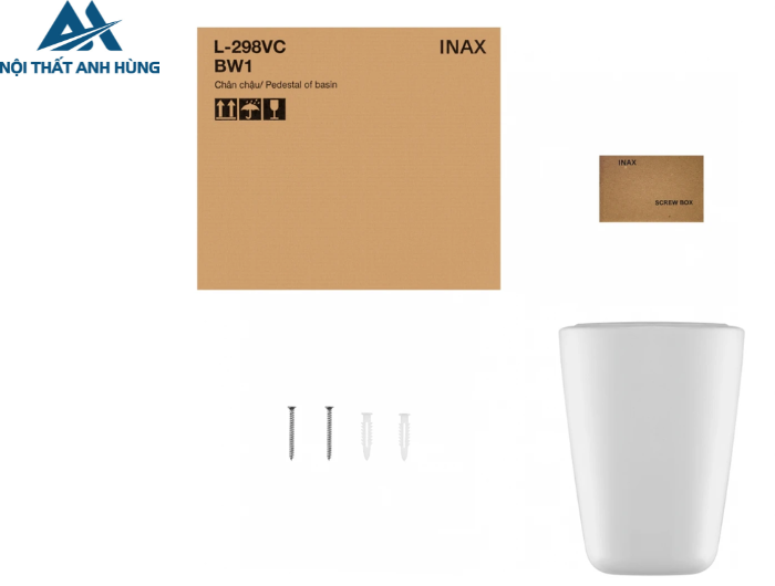 Chân Ngắn Lavabo INAX L-298VC Treo Tường 