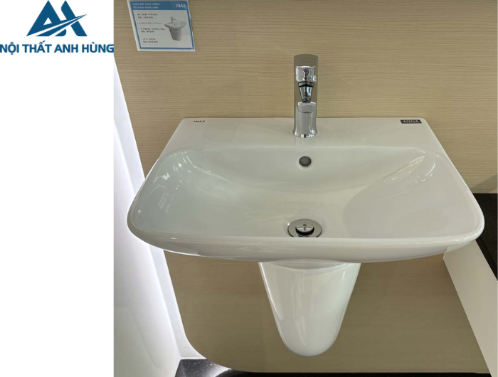 Chậu Lavabo Inax AL-289V/L-288VC Chân Treo Tường Aqua Ceramic