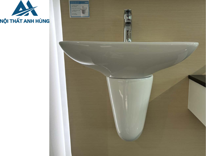 Chậu Lavabo Inax AL-289V/L-288VC Chân Treo Tường Aqua Ceramic