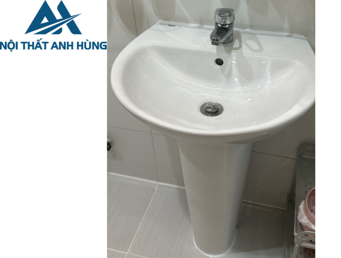 Chậu Lavabo Inax L-288V/L-288VD Treo Tường Kèm Chân Dài