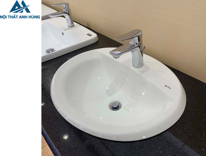 Chậu Rửa Lavabo Âm Bàn Inax L-2395V Dương Vành