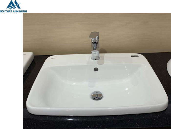 Chậu Rửa Lavabo Inax AL-2398V Dương Vành Aqua Ceramic