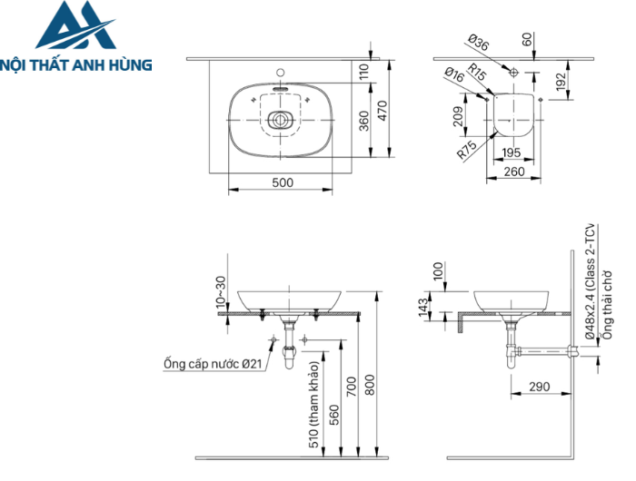 Chậu Rửa Lavabo Inax AL-622V Đặt Bàn Aqua Ceramic
