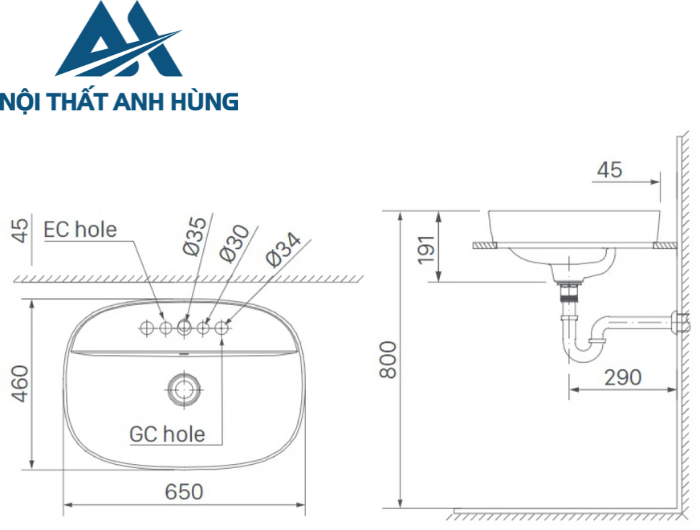 Chậu Rửa Lavabo Inax AL-652V Đặt Bàn Aqua Ceramic
