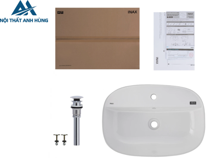 Chậu Rửa Lavabo Inax AL-652V Đặt Bàn Aqua Ceramic