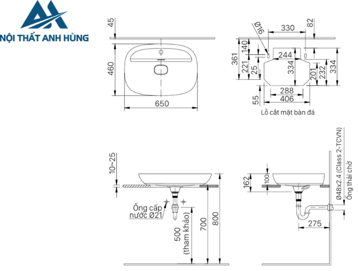 Chậu Rửa Lavabo Inax AL-662V Đặt Bàn AquaCeramic