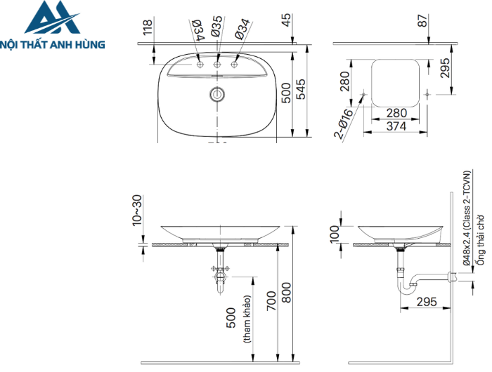 Chậu Rửa Lavabo Inax AL-S640V Đặt Bàn Aqua Ceramic