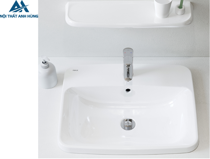 Chậu Rửa Lavabo Inax L-2398V Dương Vành