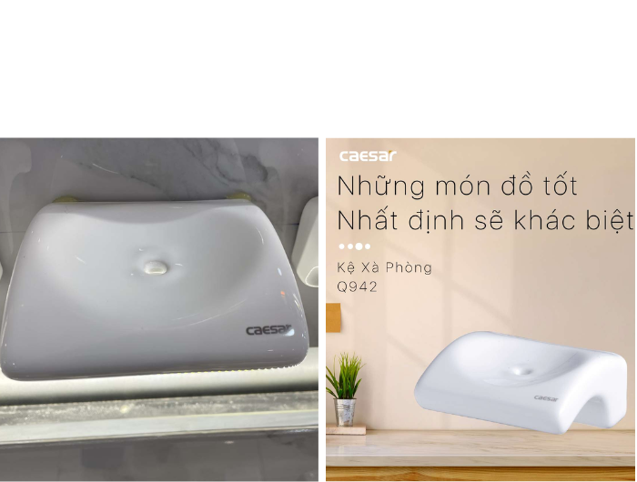 Giá Đựng Xà Phòng CAESAR Q942 Sứ