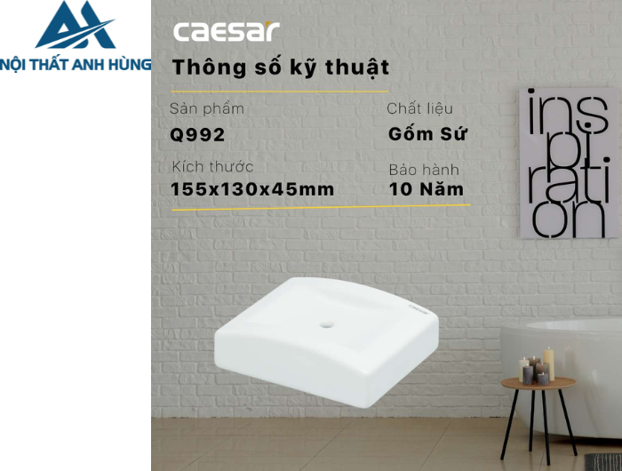Giá Đựng Xà Phòng CAESAR Q992 Sứ