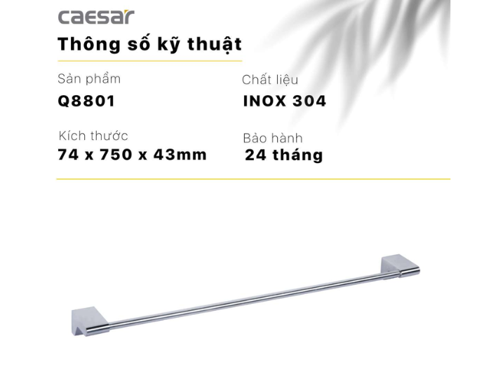 Giá Treo Khăn CAESAR Q8801 750mm