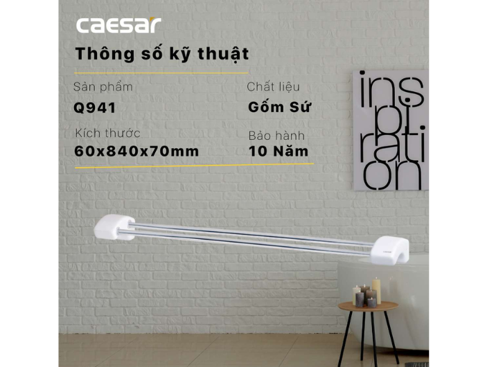 Giá Treo Khăn Inox CAESAR Q941