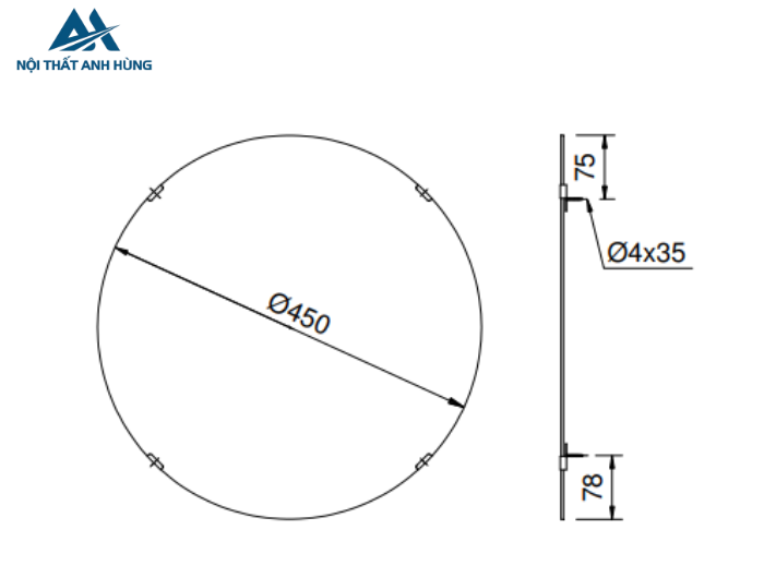 Gương phòng tắm TOTO YM4545FG