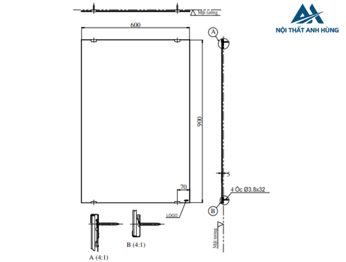 Gương phòng tắm TOTO YM6090A