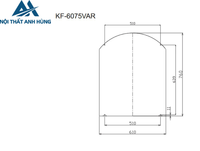 Gương Tráng Bạc Phòng Tắm Inax KF-6075VAR
