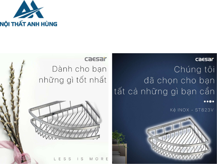 Kệ Inox CAESAR ST823V Đơn