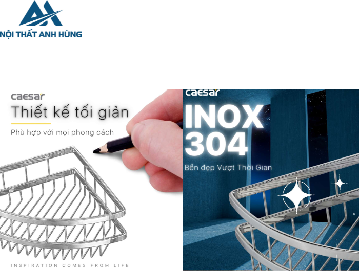 Kệ Inox CAESAR ST823V Đơn